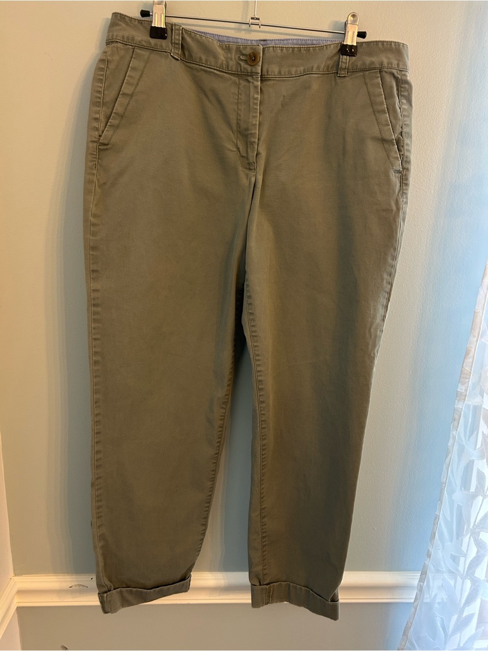 Women’s Olive Green Chino Pants